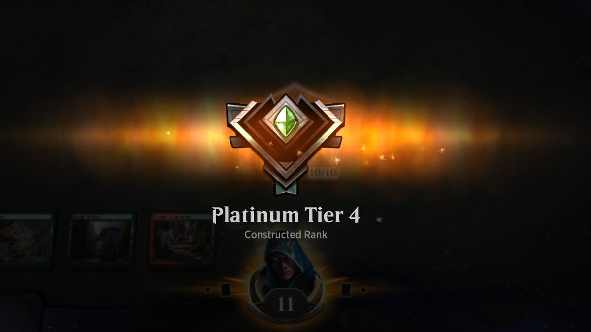 SaintusT's tweet image. YES! YES! I FINALLY MADE PLATINUM on MTG: ARENA!