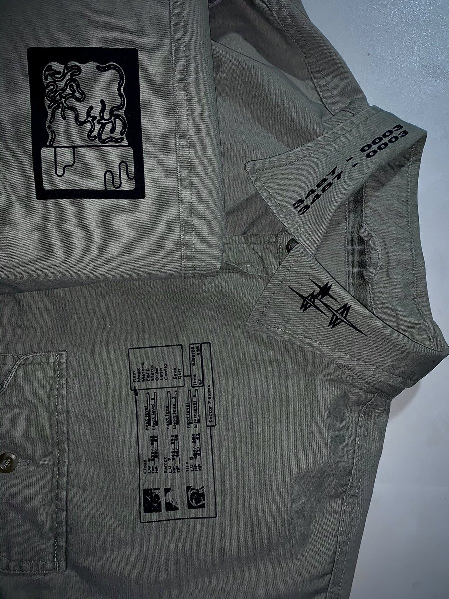 new 1 of 1 piece 🔧⛏🔨
printed/sewn on vintage jacket