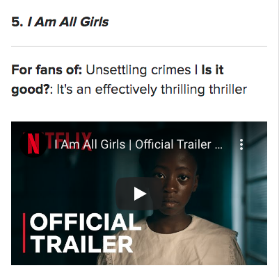 iamAllGirls's tweet photo. Thank you @TVGuide! Make sure you watch this thrilling thriller on @netflix. https://t.co/J1XWt0frwe