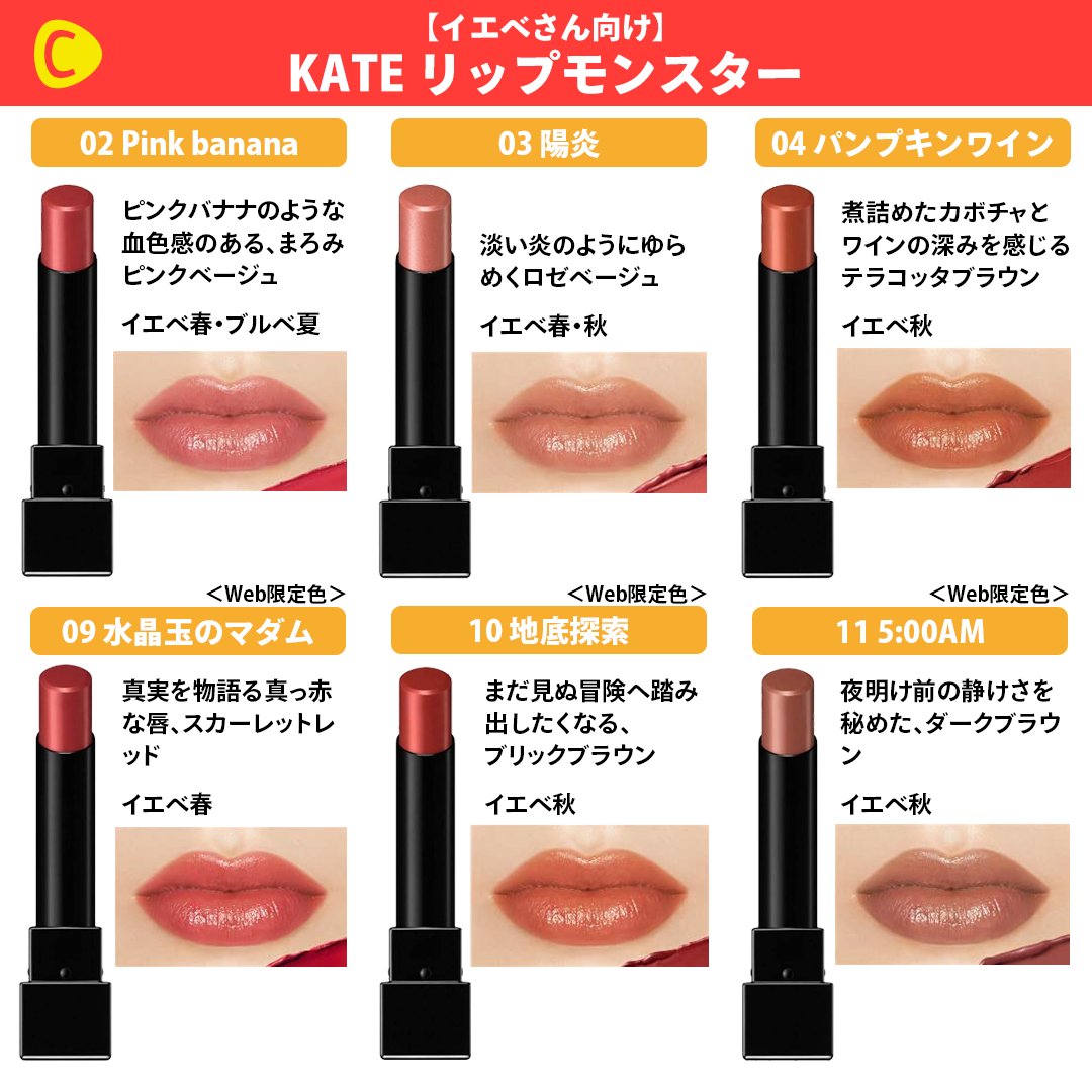 新品 KATE ケイト リップモンスター Web限定色 09 10