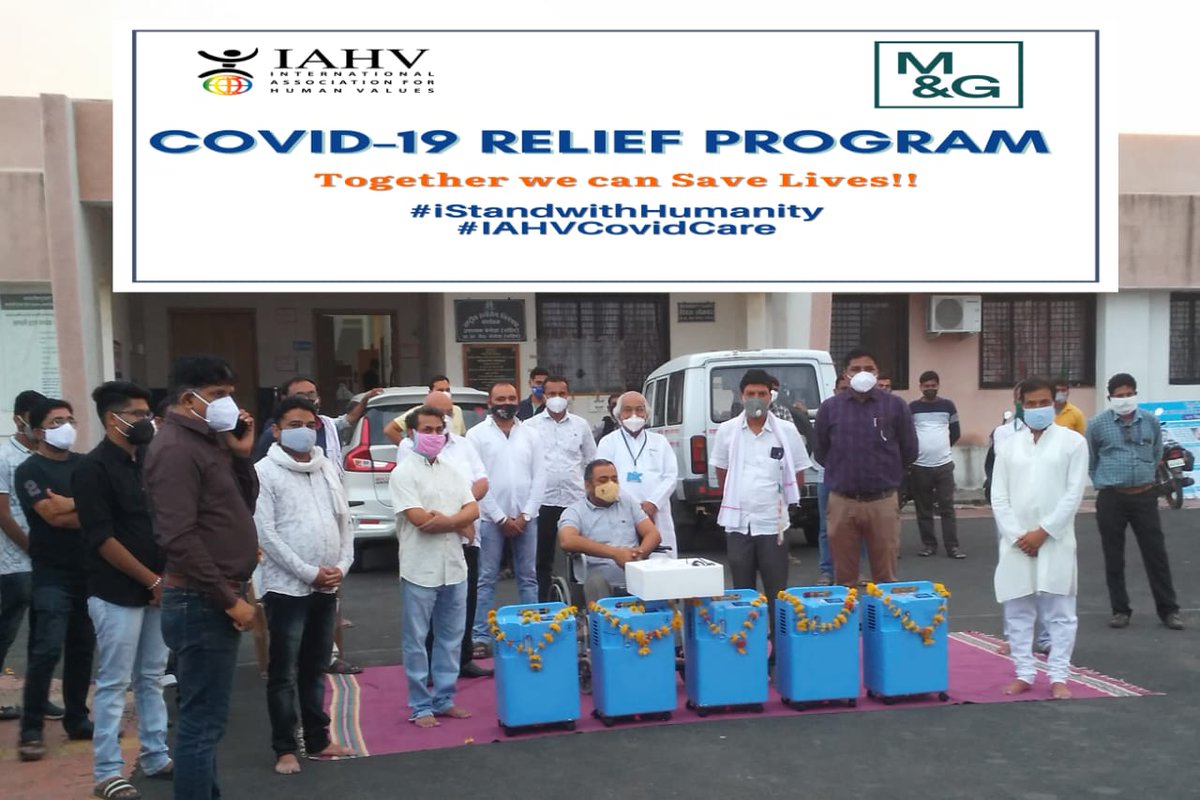 IAHVOfficial's tweet photo. Distributed 15 #OxygenConcentrators to 4 Government Hospitals and #CovidCareCentres, in 4 Cities (Sangli, Rajsamand, Amravati, Gorakhpur), across 3 States (Maharashtra, Rajasthan, Uttar Pradesh),
Supported by our Partners– @MandGInsights, @OverseasVBI 

#IAHVCovidCare https://t.co/QSdEyPoBUr