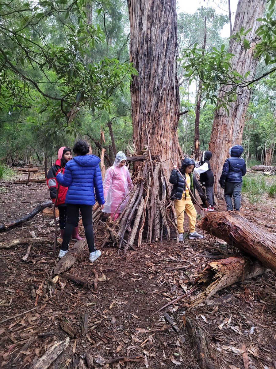Miss_Shabo's tweet photo. Building huts in the rain like true campers. 💪🏼 @AitkenCreekPS https://t.co/N0tqshgr1Q