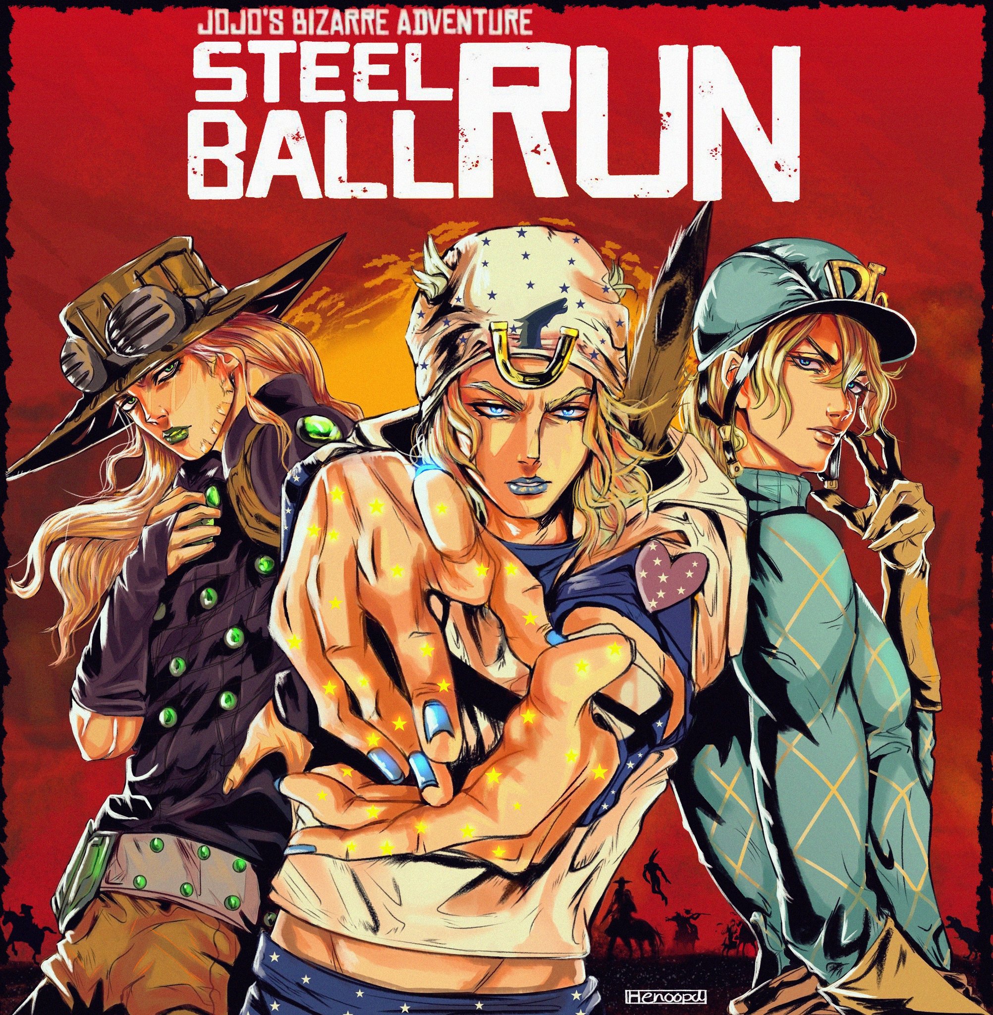 Henoopd on twitter steelballrun x reddeadredemption 
