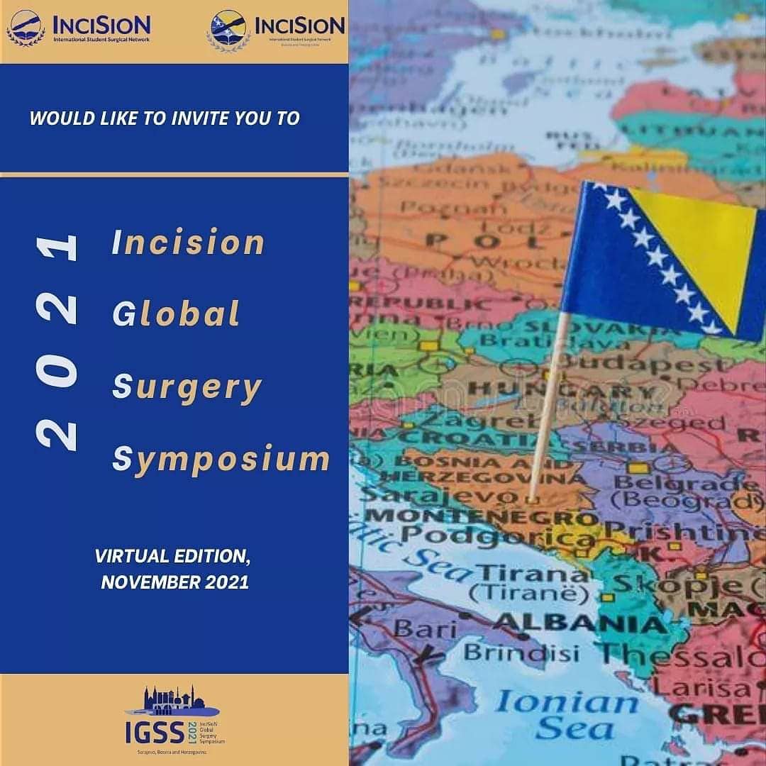 ICAOMS's tweet photo. 4th InciSioN Global Surgery Symposium - IGSS 2021
📆 November 2021
⏰ ONLINE
⏳Abstract Deadline⏳ 1 June 2021
🌐 https://t.co/dzNPypGtOS

#TheFutureOfTheOR #Globalhealth #MedTwitter #MedicalCongress #medicine #obstetrics #anesthesia https://t.co/InLmsA1Bck