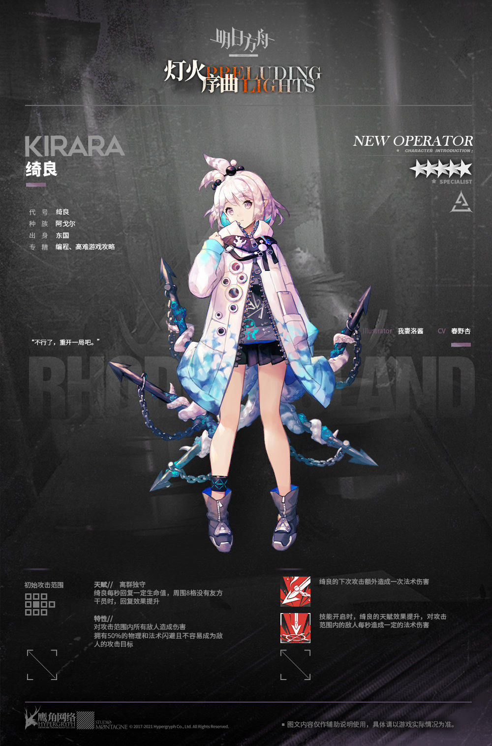 ゲームのサイハテ Twitterren 新規星5特殊オペレーター キララ T Co 7d7bgvg3