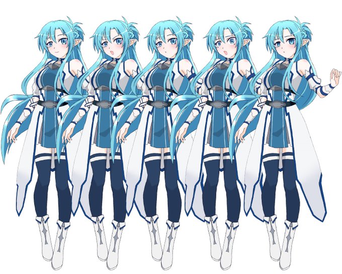 アスナさん立ち絵ここまで描けた。 