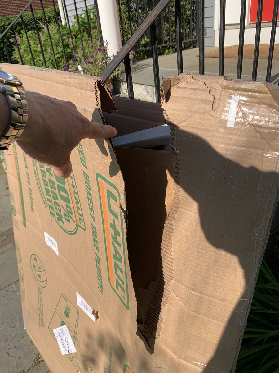PeaceLo36663098's tweet photo. .@UPS I shipped 3 packages from the UPS Store in 1 day. All the same size, weight and contents. Two arrived in perfect condition. The 3rd was opened and destroyed. I’m spending $1000 to restore the art. Just asking you for the $221 in shipping.  #ups #CustomerService https://t.co/pO79IReVrz