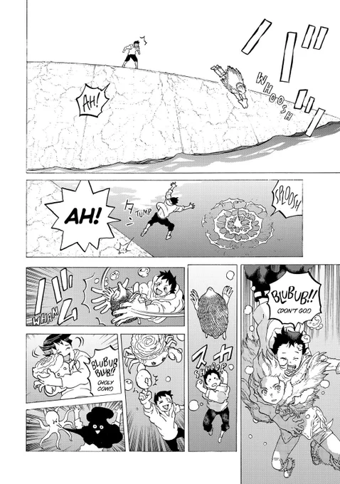 MAN ive reread koe no katachi so many times that reading Oima's newer work is like. Amazing me. her art has improved so much in so many subtle ways this is so expressive and theres so much MOMENTUM and the panelling is so simply effective AUGH. biggest insp in the world 