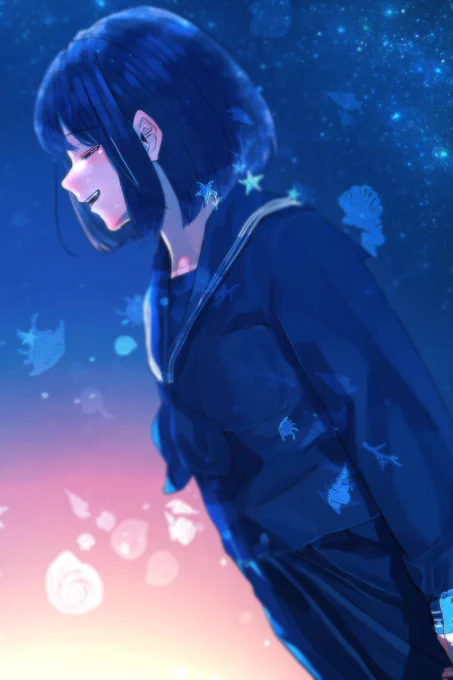 『  思い出の中の風景はつまらぬほど綺麗で
      夜が近づくまで今日も歩いていたんだ
      目蓋を閉じればみえる
      夏の匂いがする  』

逃亡 / ヨルシカ

 #絵描きさんと繫がりたい  #らまそい 