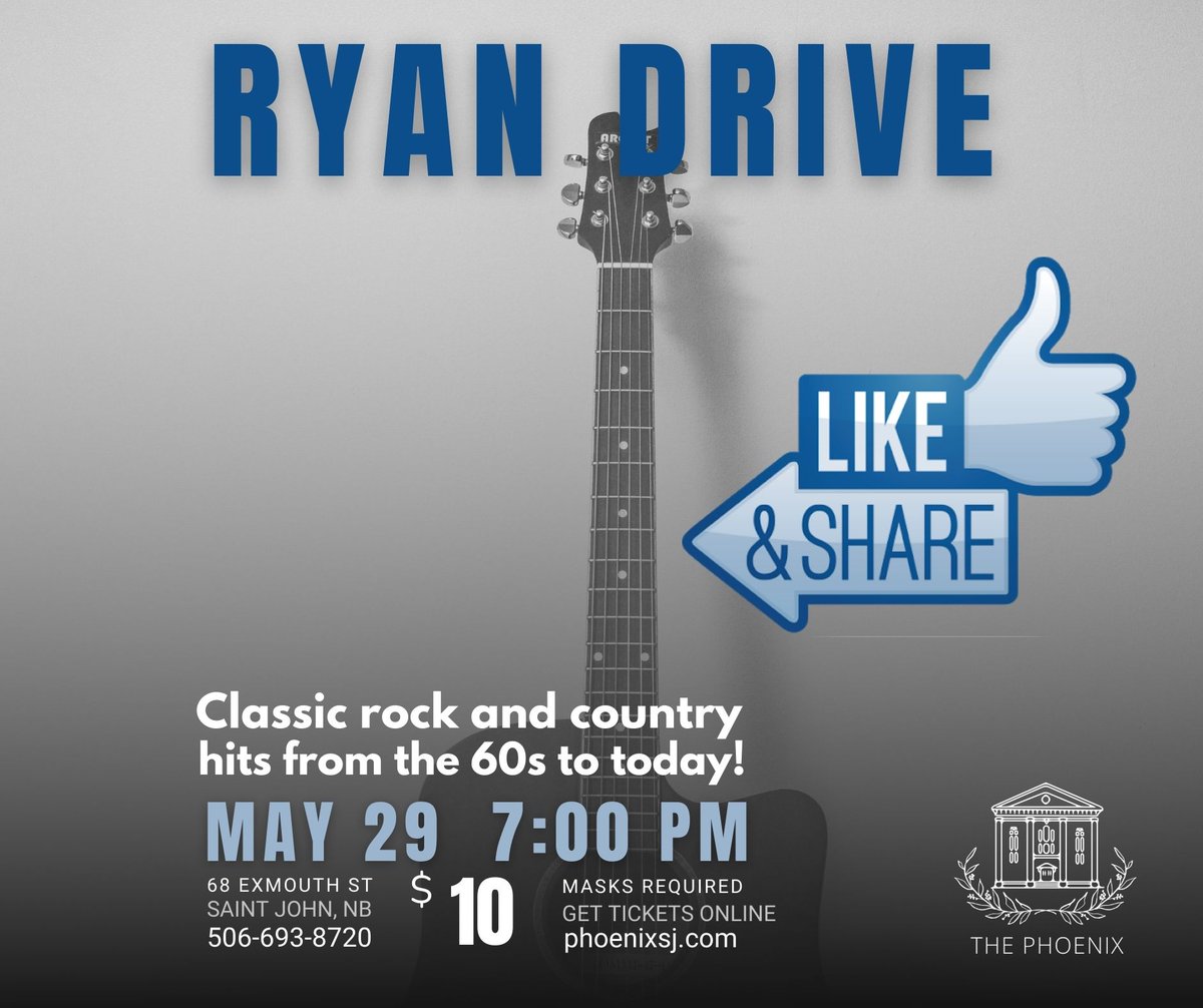 Thumbs UP to WIN a FREE date night and support local talent! Winner will receive two tickets to Ryan Drive May 29 with VIP seating, a complimentary charcuterie board and choice of two free drinks! 😍🍻🍷