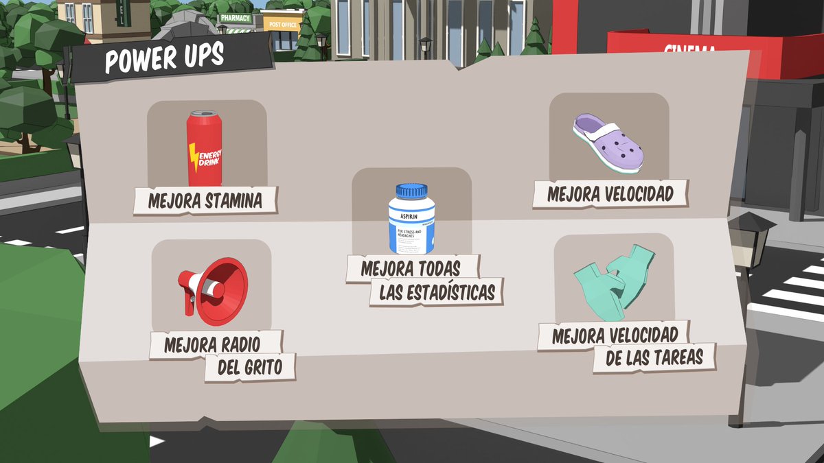 In the game you can find five different Power Ups that will help you pass the level by improving your character's stats. Which one is your favourite?

#uagames #game #indiegame #gamedev #indiedev #indiegamedev #pandemic