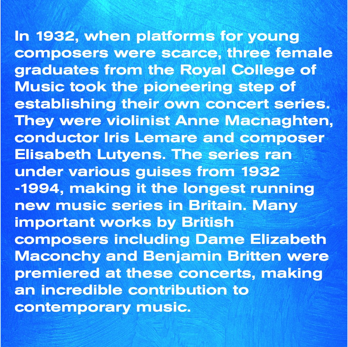 RetakeConcerts's tweet photo. RETAKE ON: Macnaghten-Lemare Concerts
So what were the Macnaghten-Lemare Concerts? Why are they important to us? We're giving our take on what inspired the creation of RETAKE - The Macnaghten-Lemare Concerts! Swipe to rediscover a fascinating series from the past.
#womeninmusic https://t.co/Yg85BSK6kX