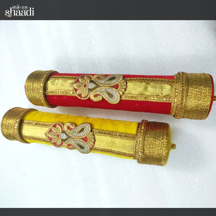 stylemyshaadi's tweet photo. The bride and groom exchange a written vow to one another that the wedding will take place at a particular date and time in presecne of the pandit. It is basically like a formal announcement of the wedding.

#StyleMyShaadi 
#ShaadiSaga #weddingvows #weddingideas #bride #groom https://t.co/Jl6sYBcech