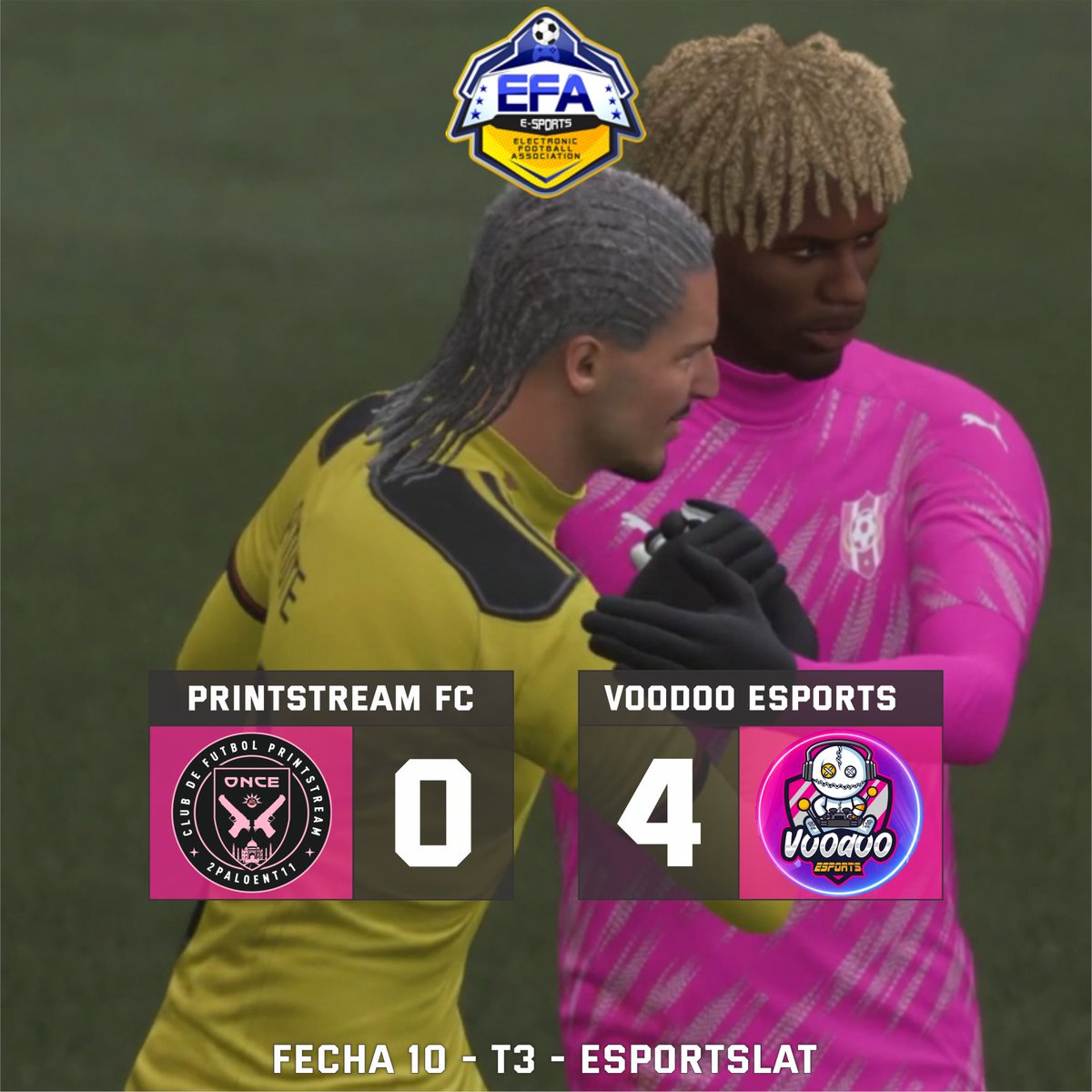 esports_voodoo's tweet photo. Gran noche!!
El equipo logra finalmente sus primeros 6 pts consecutivos, para posicionarse entre los 5 mejores del campeonato, estando a tan solo a 4 pts de distancia con el primero a pesar de un comienzo irregular.

MVP of the night: Tokitobashi

#FIFA21 #Proclubs https://t.co/HLnaNYe7wm