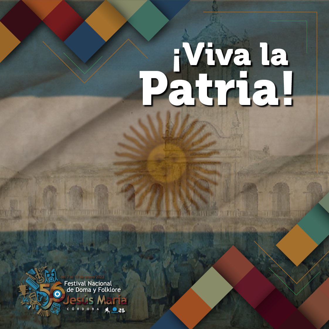 FestivalJM's tweet photo. 🇦🇷 ¡Feliz día Argentina! 👏🏻 Hoy celebramos con honor y orgullo el ser argentinos, luchar por una patria libre y trabajar por un futuro próspero juntos
#25DeMayo #FelizDíaDeLaPatria #Edicion56 #FestivalJM2021 #JesúsMaría #ColoryCoraje #JesúsMaría https://t.co/oSoqJjg8Y6