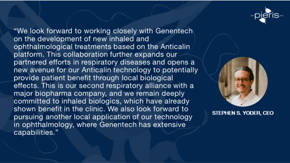 PalvellaTX's tweet photo. We are excited to announce a multi-program research collaboration and license agreement with @Genentech to discover, develop and commercialize locally delivered respiratory and ophthalmology therapies that leverage our proprietary Anticalin technology! https://t.co/SRy5EDr92q https://t.co/pX0tE4Axz8