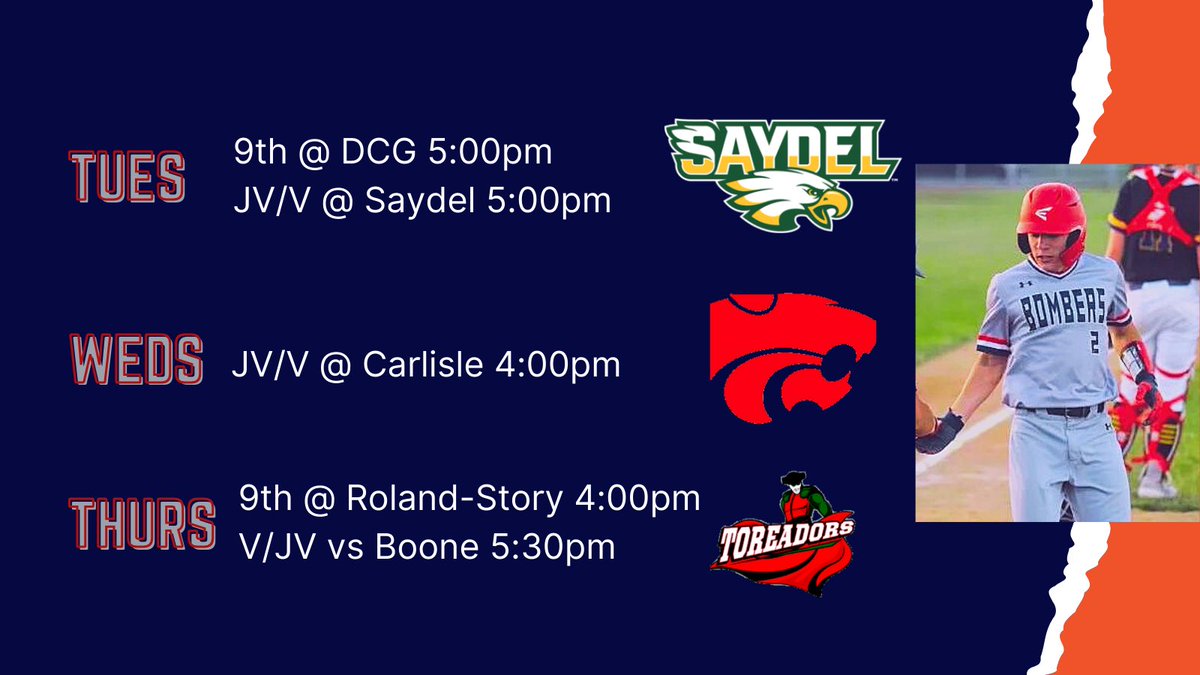BBomberBaseball's tweet photo. Let’s keep the momentum going! Here is where you’ll find us the remainder of week 1: https://t.co/EgaNV0tZ1N