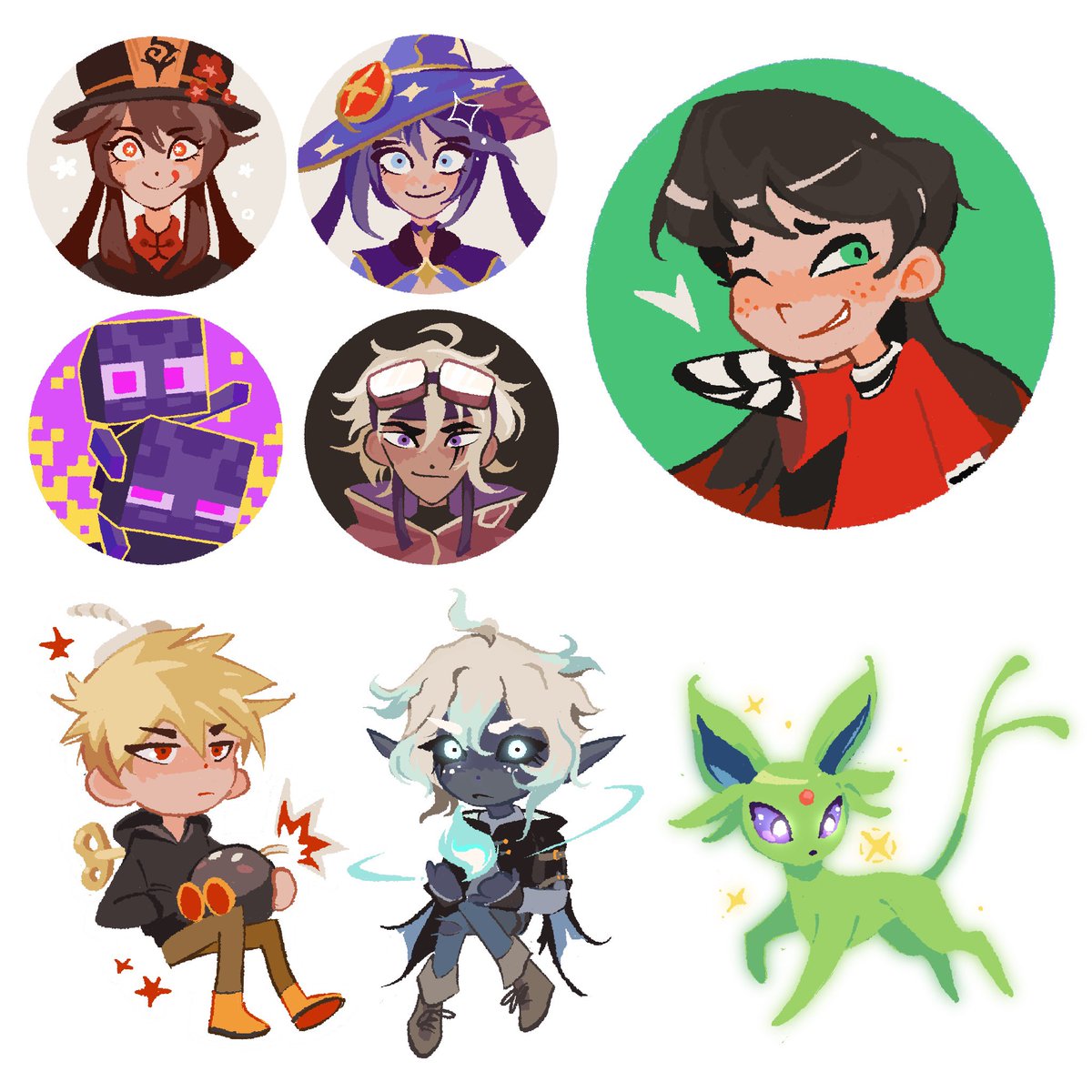 a few of the commissions i've done already. thanks everyone who reached out! quick note to anyone interested, they are still open! dm me to secure a slot 🥰🍩

#commissionsopen