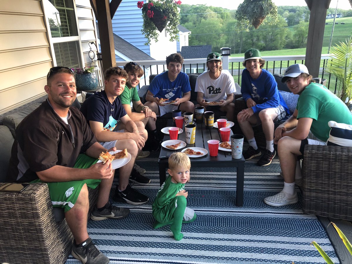 Family, that’s what we are at SF Baseball and we mean it. Seniors came up to KJ &amp; Carter’s Tball game &amp; hung out for pizza after. The day after their SF careers ended. A very special group of young men. They have no idea what that meant to the boys! So proud of them!