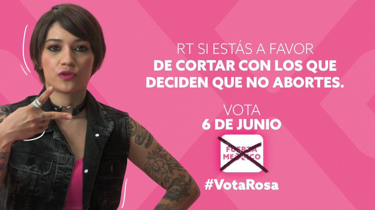 fuerzaxmexico's tweet photo. VOTA por cortar con todos los que se creen con derechos sobre las mexicanas.  
Este 6 de junio #CastiguemosConFuerza 👊
VOTA #FuerzaPorMéxico 🇲🇽
#VotaRosa 
#VotaDiputadosRosa https://t.co/wP21bGx3Uy