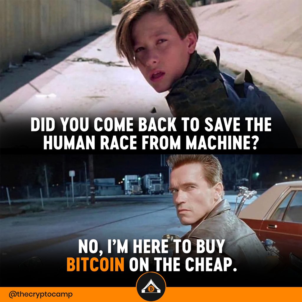 thecryptocamp's tweet photo. What a crypto trader would do if he was the terminator 😂📈 https://t.co/3Iz1rDR0wh