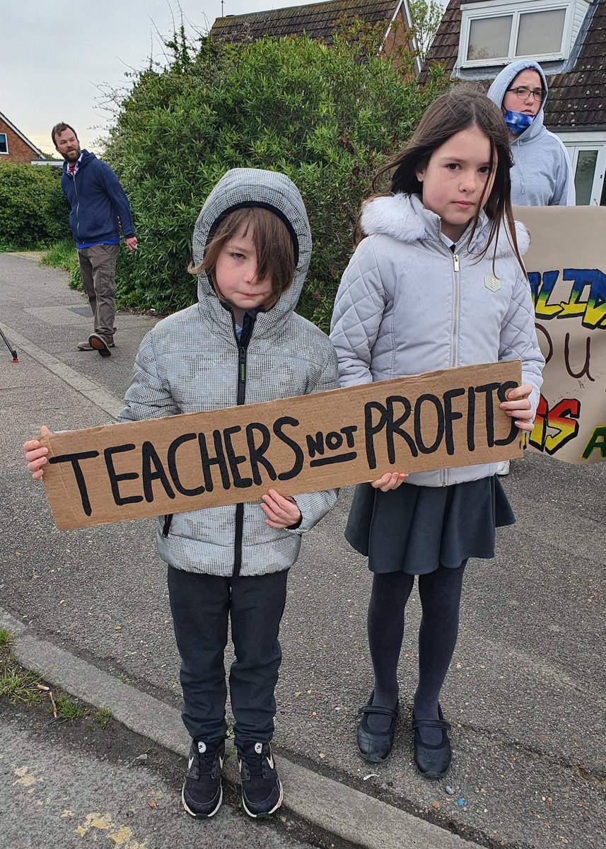 Took the kids to their first protest this morning... Save TTC out with AET!