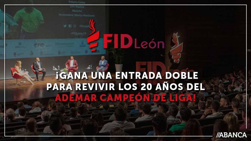 SomosABANCA's tweet photo. ¿Quieres asistir a @ForosFID "20 años @ADEMARLEON campeón de la liga" este 31 de mayo 🔥? ¡Sorteamos una entrada doble 🎟 para ver a las leyendas del ABANCA ADEMAR. Solo tienes que seguirnos y hacer RT 🔁. ¡El jueves anunciamos al ganador 🎉! BBLL: https://t.co/LoUqv1m4Df https://t.co/WcKnEMqkcO