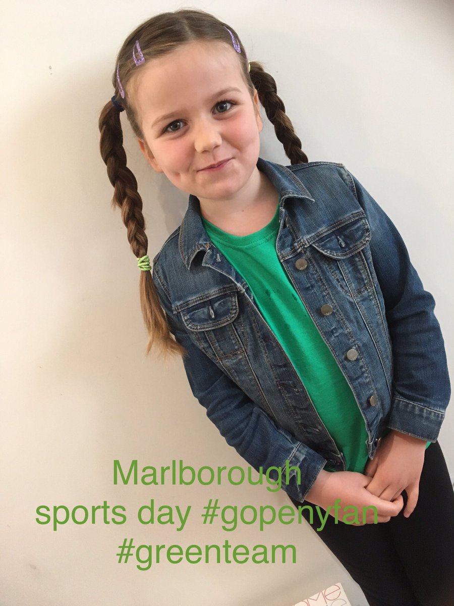 LauraDoel's tweet photo. Wishing all youngsters @marlboroughpri a very happy sports day. #gogreenteam https://t.co/HqXngMzN0g