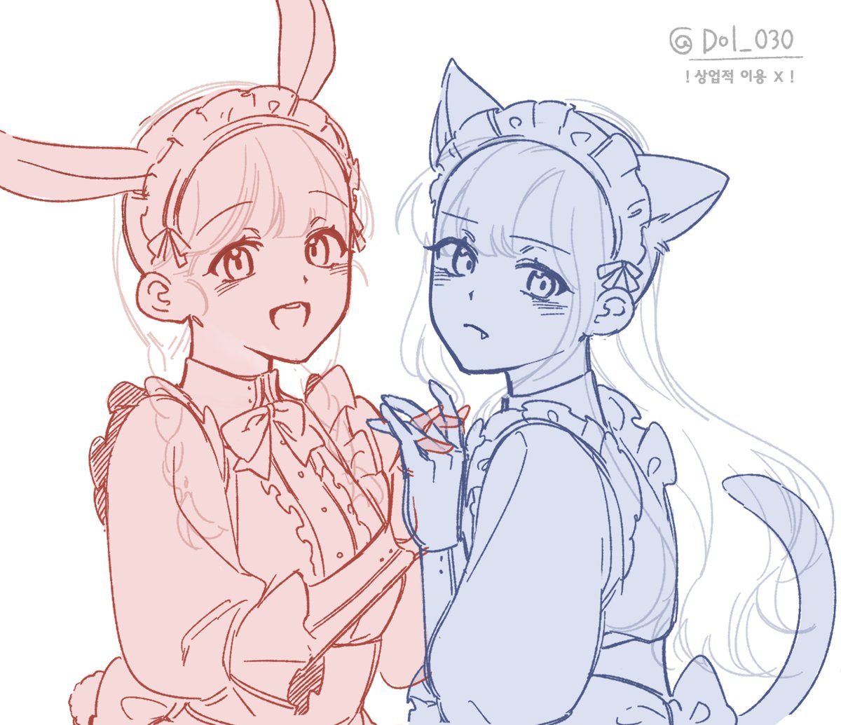 #트레이스틀
#트레틀 
❗️상업적이용 X , 타사이트 재배포 X❗️
🐰 &amp; 🐱 인수 메이드복 2인 트레틀입니다. 동물귀 바꾸기, 작은 인체수정 모두 가능합니다! 편하게 사용해주시면 좋을 것 같아요☺️