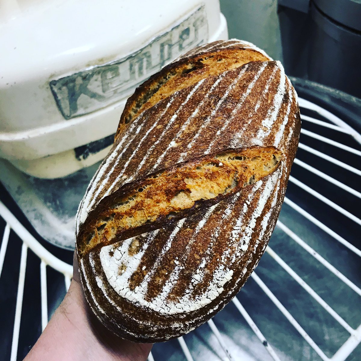 Our spelt bread. Wholemeal rye levain, wholemeal spelt, white spelt, water, salt. That’s it. 

Available every day at our warehouse shop Unit 11, Forest Trading Estate, Priestley Way E17 6AL between 11am and 3pm 

#artisanfoods #artisanfoodsbread #artisanfoodsourdough #sourdough