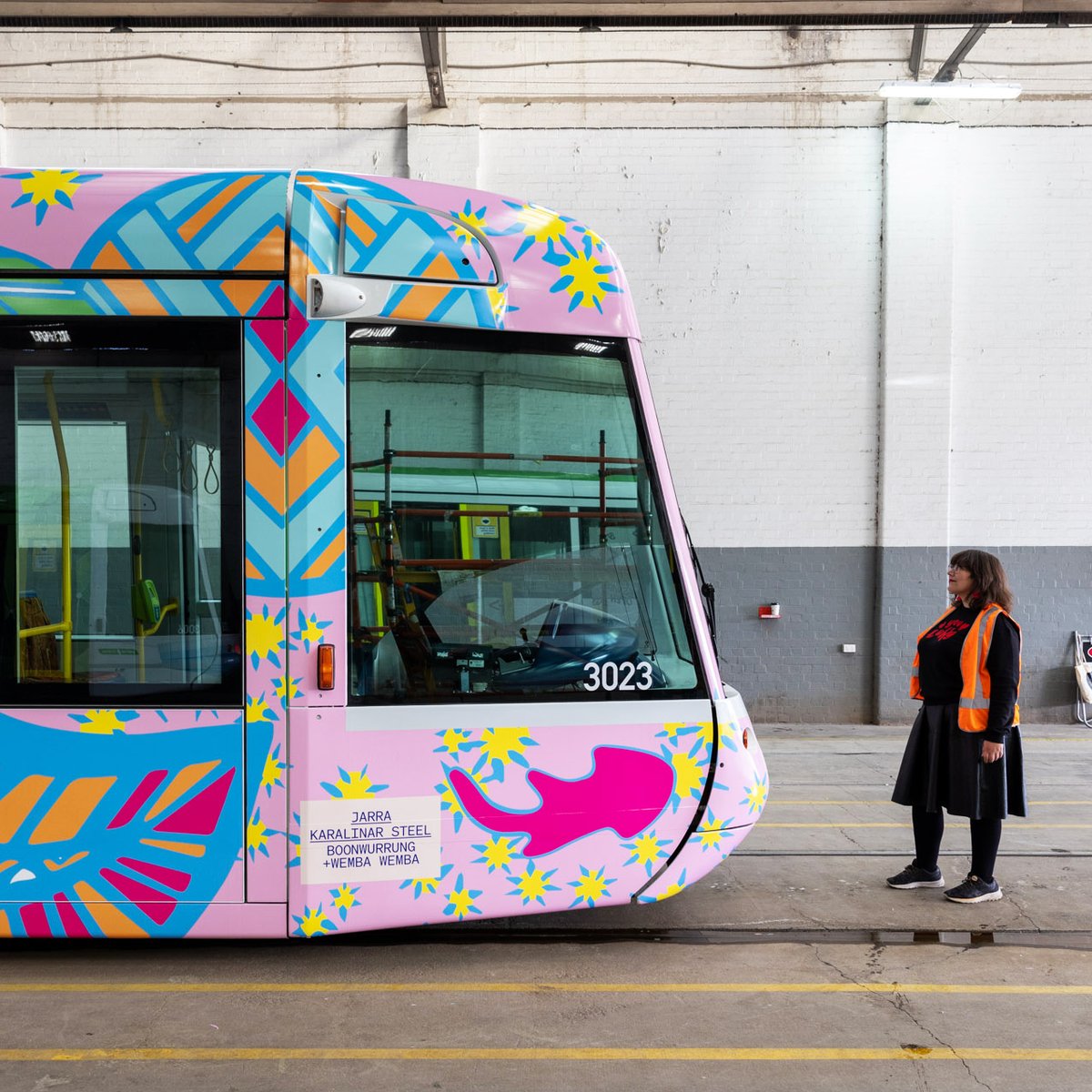 Here’s some cheerier news. Our next 2021 Art Tram has hit the <a href="/yarratrams/">Yarra Trams</a>  network. Produced in partnership with @ptv_offical and @Creative_Vic it features the artwork Ilik (eel) by Jarra Karalinar Steel (Boonwurrung/Wemba Wemba). Read about is here: rising.melbourne/festival-progr…