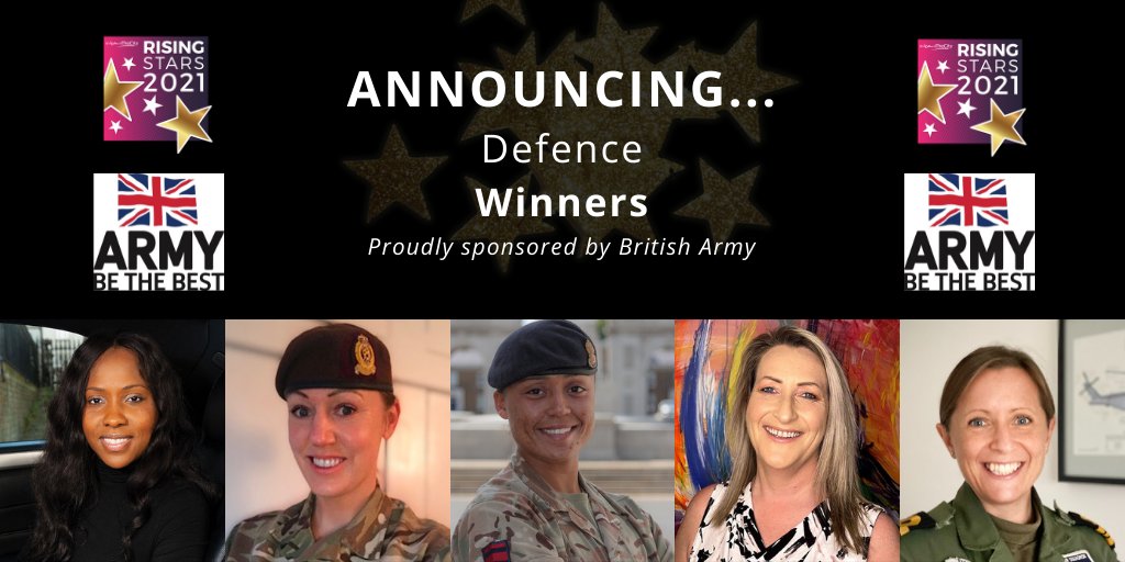 Congratulations to this year's #WATCTop100 in Defence Winners; @chimpuk @RoyalAirForce, Claudine Martin @BritishArmy, @JoREllett @Proud_Sappers, Megan Lloyd, & @SnellyBarnicoat @DefenceHQ! 👏 Well done to you all 🙌