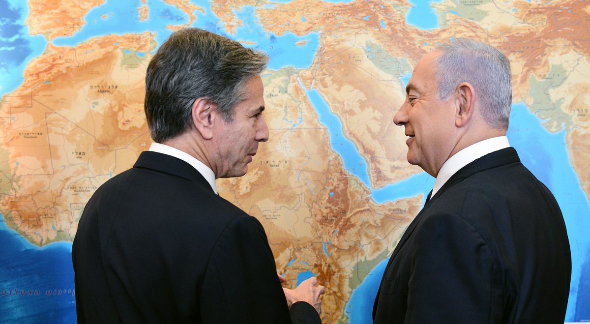 Prime Minister Benjamin Netanyahu meets with US Secretary of State Antony Blinken