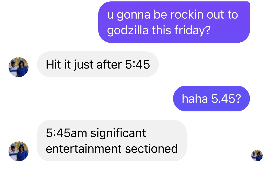 mattoking's tweet photo. Apparently 5.45am AEST this Friday 28th May is the perfect time to hit @TheVeronicas #Godzilla according to my bro 👀 🤘 https://t.co/c5GM97BkaH