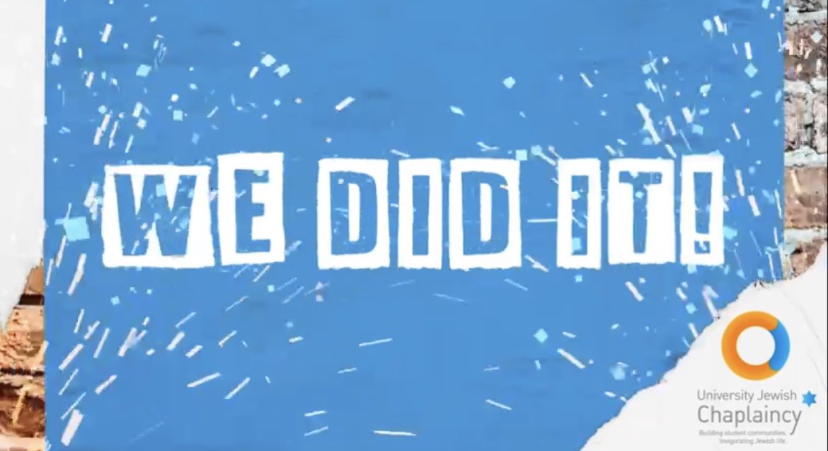 CatherineLenson's tweet photo. Thank you to everyone who gave so generously to #StepUpForStudents with @JewishChaplain. We hit our bonus goal to raise £700,000 in 36 hours and we’re exhilarated by the opportunity to support Jewish students on UK campuses even more effectively in the coming years. https://t.co/FhQQCPjUmh