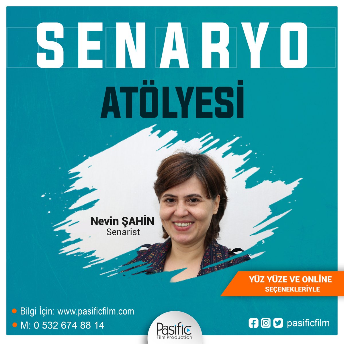SENARYO ATÖLYEMİZ BAŞLIYOR!

Senarist Nevin ŞAHİN direktörlüğünde gerçekleştirilecek olan Senaryo Atölyemiz Başlıyor! 

*Kontenjan sınırlıdır.

Ayrıntılı Bilgi için web sitemizi ziyaret edebilir,
pasificfilm.com
Kayıt için:
0 532 674 88 14
