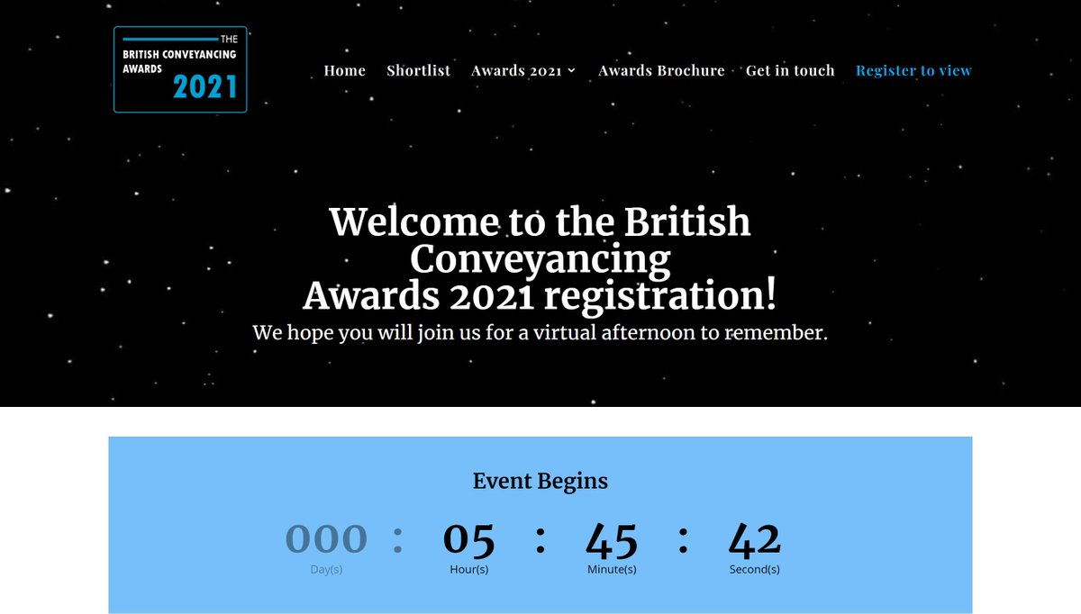 The countdown is on for the British Conveyancing Awards. How are you celebrating? Socially distant office party? At home with family? Share your pictures with us using #BCAwards2021 We can't wait to see you all with headline sponsor @LawyerChecker.