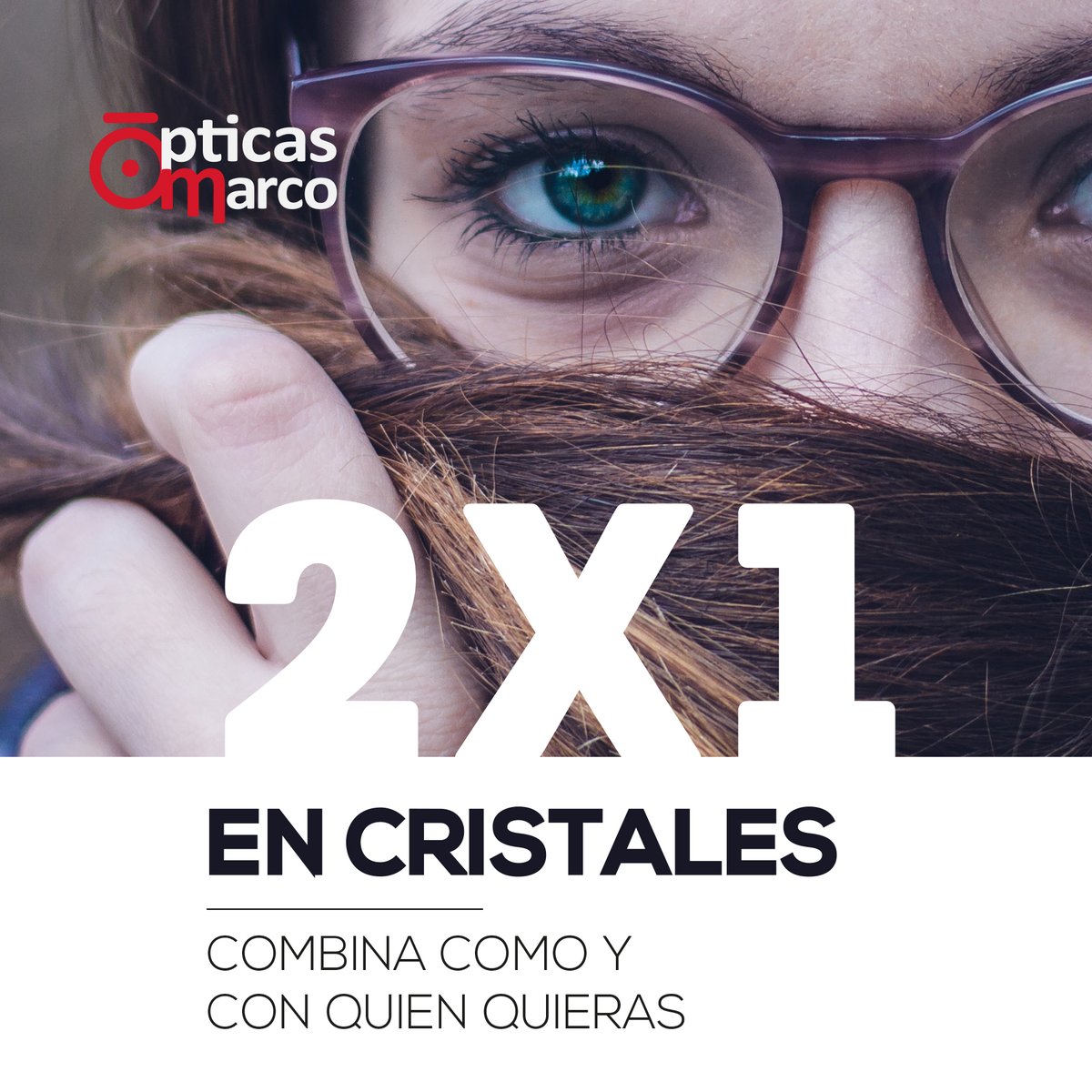 OpticasMarco's tweet photo. 2x1 En cristales, combina cómo y con quién quieras. Tanto de sol como de vista.
#opticasmarco #Petrer #2x1 #summer #PreparateparaelVerano https://t.co/k4ahFgCV1D