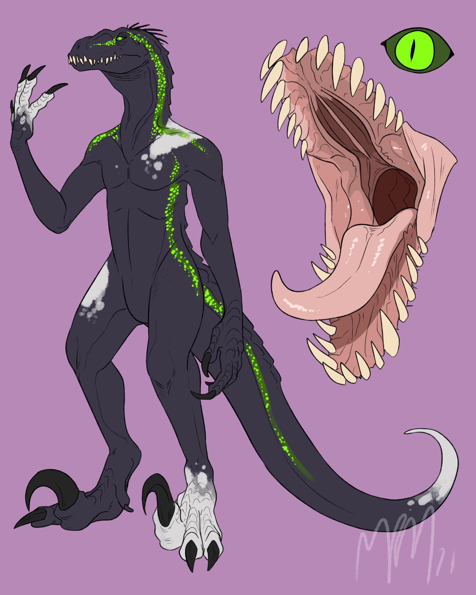 “Finally indulged and caved in..made myself an indoraptor character!” 