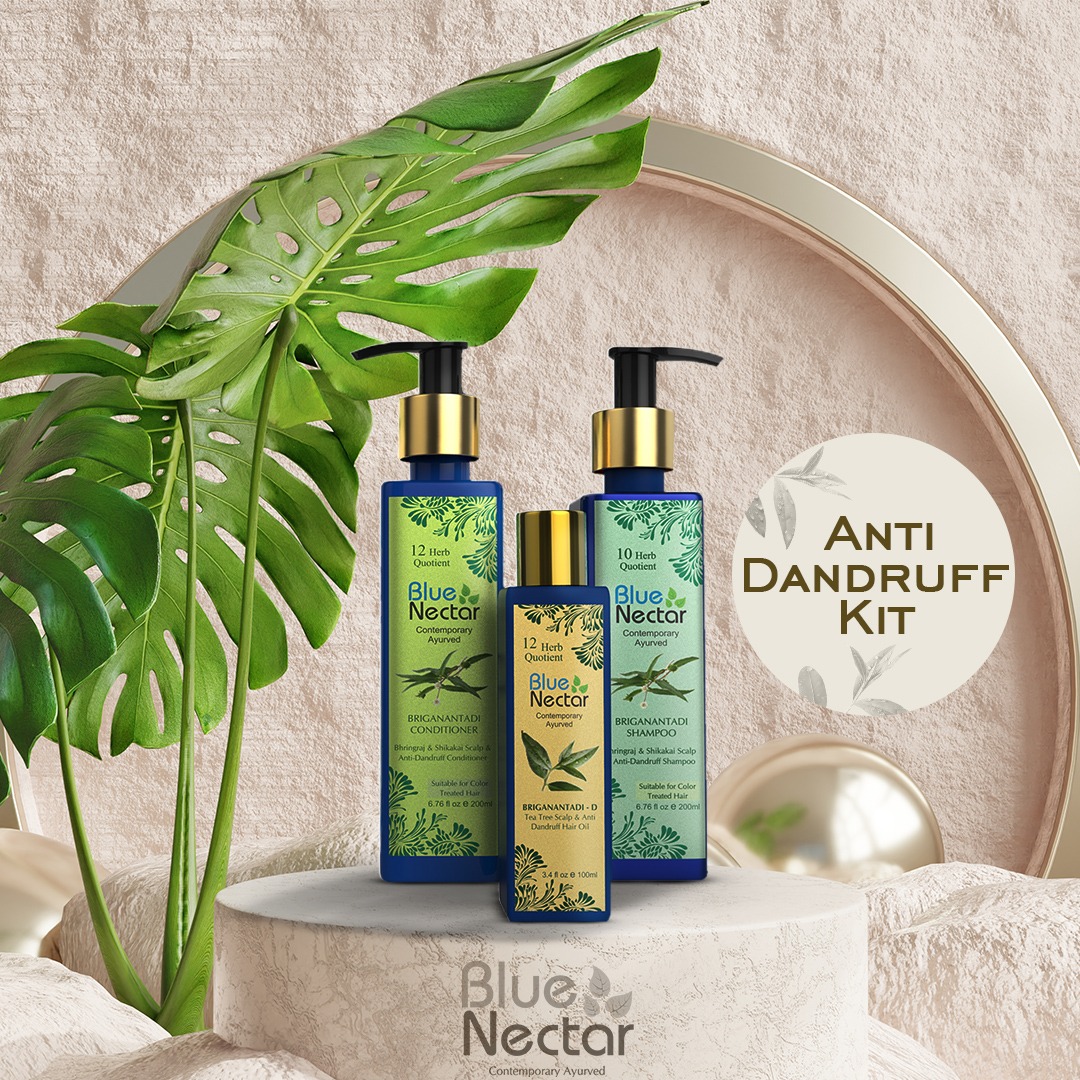 TheBlueNectar's tweet photo. As the summer had arrived, it is common that the hair gets Sweat and dust which leads to dandruff and hairfall.
Indulge yourself in the Dandruff free hair with the Blue Nectar Anti Dandruff kit.
#bedandrufffree #behappy https://t.co/wK9r2bJLZC
