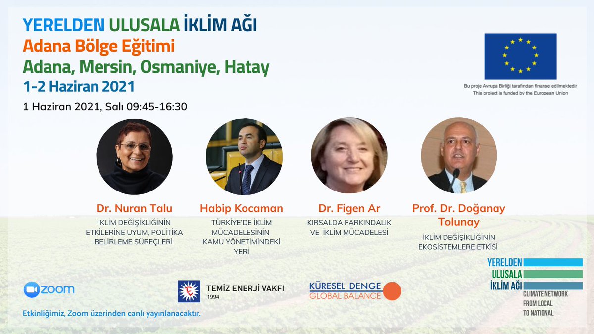 temevorgtr's tweet photo. “YERELDEN ULUSALA İKLİM AĞI” Adana Bölge Eğitimi 
Adana, Mersin, Osmaniye, Hatay

1 Haziran 2021, Salı 09:45-16:30

Kayıt için: https://t.co/E5yYutS8bM

#temev #iklim #eğitim #iklimdeğişikliği #yereldenulusalaiklimağı #enerji #iklimeylemi https://t.co/d9GHD392Es