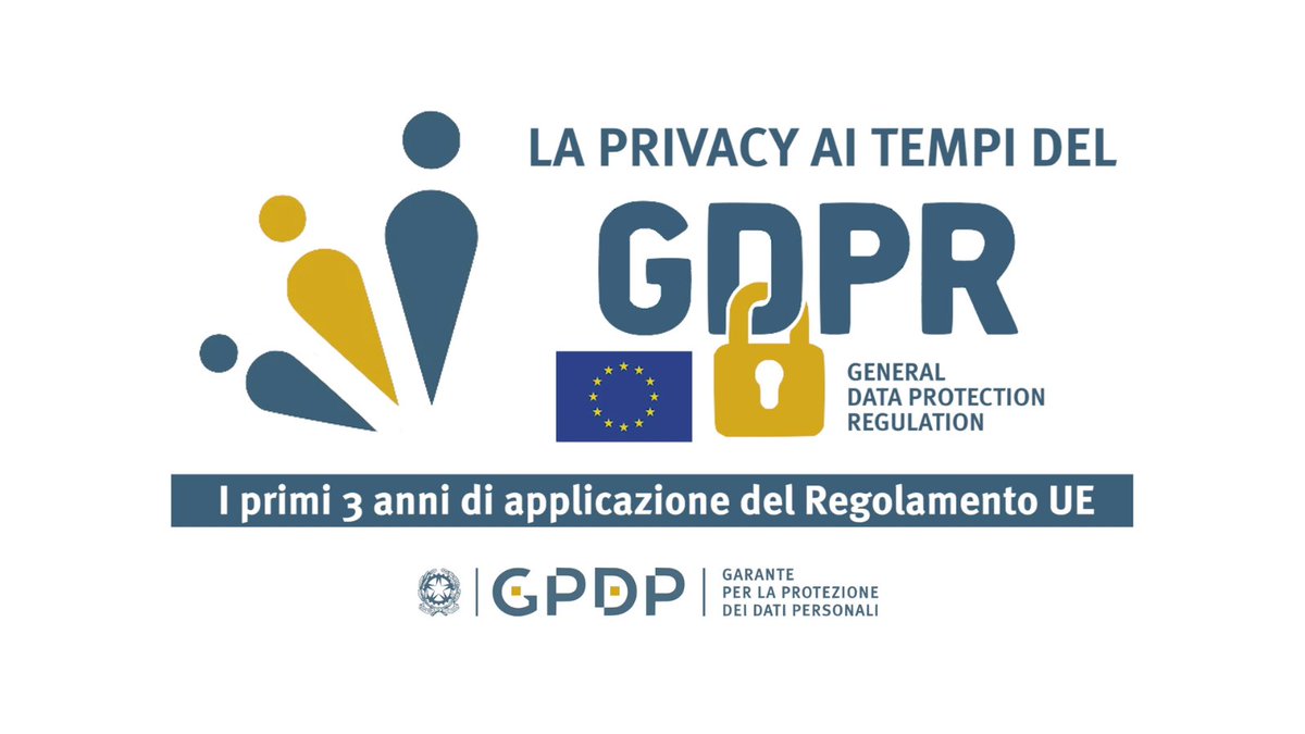 GPDP_IT's tweet image. Tre anni di Regolamento europeo sulla protezione dei dati. Abbiamo realizzato una pagina speciale con i video sui principi e le innovazioni del #GDPR spiegati dai componenti del collegio #GarantePrivacy, notizie e contenuti di approfondimento ➡️ gpdp.it/tre-anni-di-GD… #RGDP