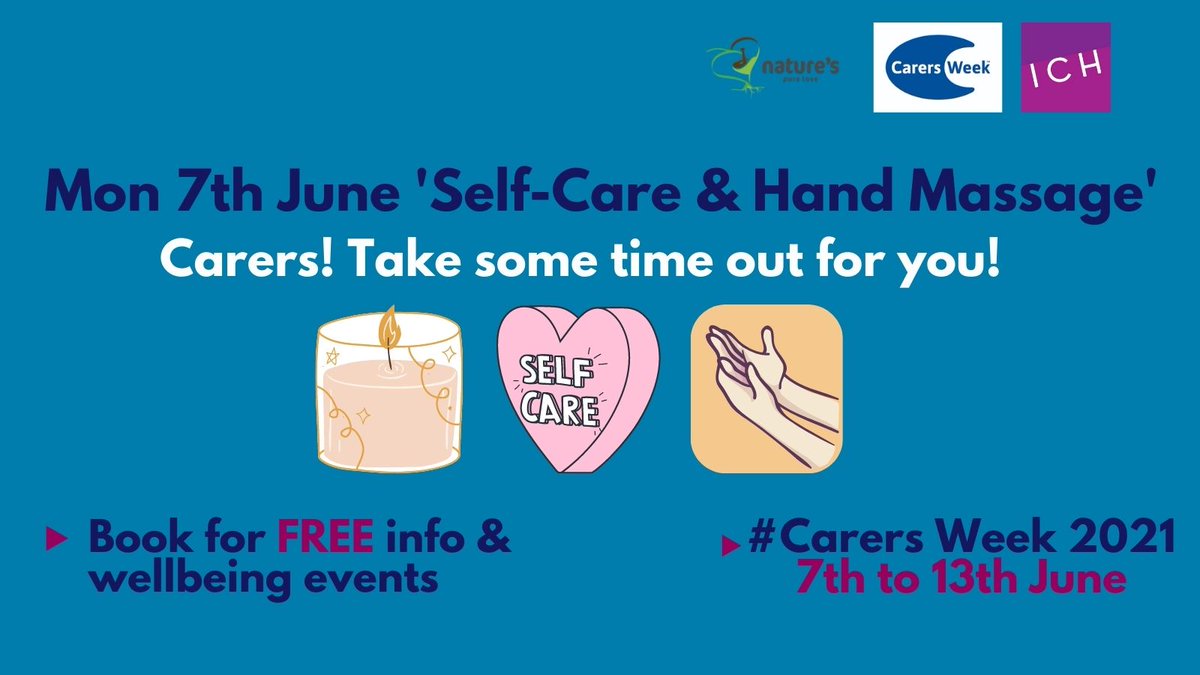Take some time out from your caring responsibilities and make time for yourself with FREE <a href="/NaturesPureLove/">Natures Pure Love</a> Self-care tips, Mindfulness &amp; Self Hand Massage on Mon 7 June. ✨Click: bit.ly/3uUIqAJ 🙏 <a href="/JanetBurgess1/">Janet Burgess</a> <a href="/volaction_is/">Vol Action Islington</a> <a href="/OctopusCN/">Octopus Community Network</a>