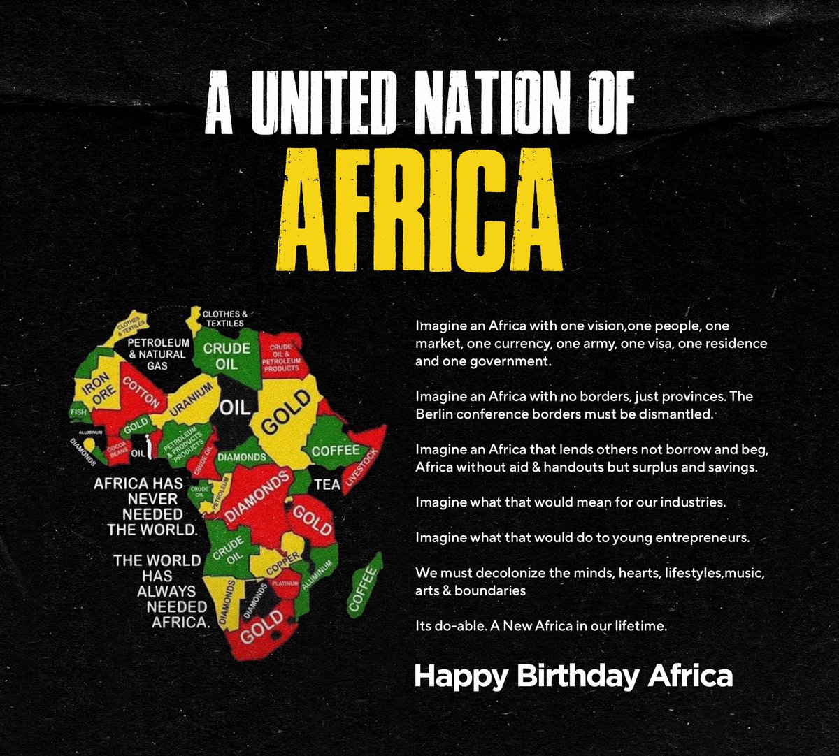 A NEW AFRICA LOADING..A HAPPY BIRTHDAY AFRICA!