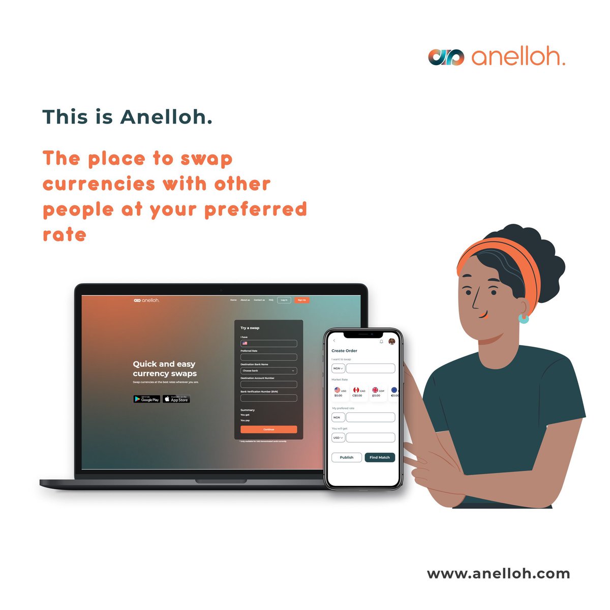 anellohswap's tweet photo. We all know how stressful it is swapping currency, but with Anelloh you can change that from the comfort of your home. And the best part, you can swap at your preferred rate! https://t.co/pyZARMhgYB