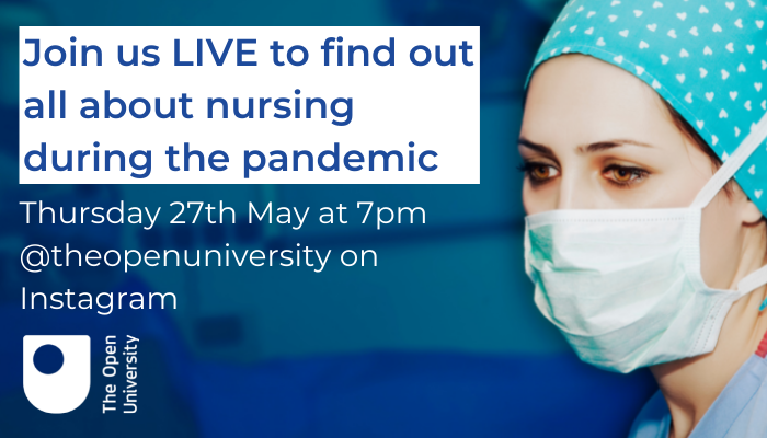 The Open University (@openuniversity) on Twitter photo Join us LIVE over on our Instagram channel this Thursday at 7pm as @1DFerran and <a href="/Lisablakeyblake/">Lisa blake</a> chat about what nursing has been like so far during the pandemic and the vaccine roll-out.
Join in the conversation here: 👇
instagram.com/theopenunivers…
<a href="/OU_WELS/">OU Wellbeing, Education & Language Studies</a> <a href="/OUBelfast/">The OU in Northern Ireland</a> Join us LIVE over on our Instagram channel this Thursday at 7pm as @1DFerran and <a href="/Lisablakeyblake/">Lisa blake</a> chat about what nursing has been like so far during the pandemic and the vaccine roll-out.
Join in the conversation here: 👇
instagram.com/theopenunivers…
<a href="/OU_WELS/">OU Wellbeing, Education & Language Studies</a> <a href="/OUBelfast/">The OU in Northern Ireland</a>