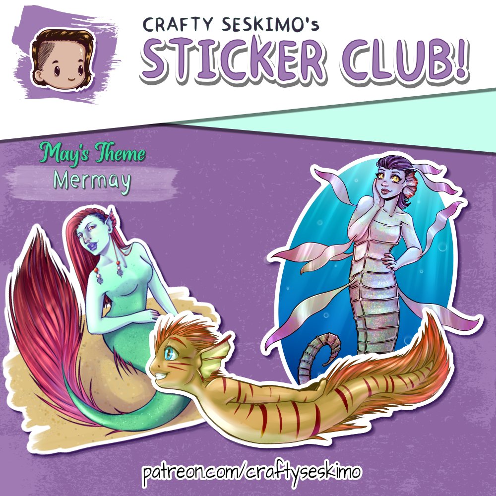 seskimo's tweet photo. Final designs voted on by my lovely patrons. 
Thanks everyone for participating!
.
.
#patreon  #art #patreonartist #artist #support #drawing #illustration #digitalart #patreonreward #cute #patron #mermaid #mermay #stationeryaddict #stickeraddict #stickerlover 
#stationerylover https://t.co/xYazBaFq6k