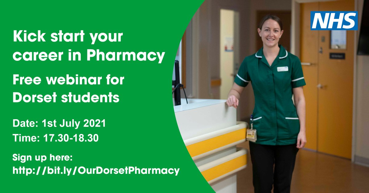 Are you a year 12/13 student in #Dorset? If you enjoy science and are keen to help others, a career pharmacy could be for you!🙋  Join our free webinar and learn more about career opportunities available: bit.ly/OurDorsetPharm…