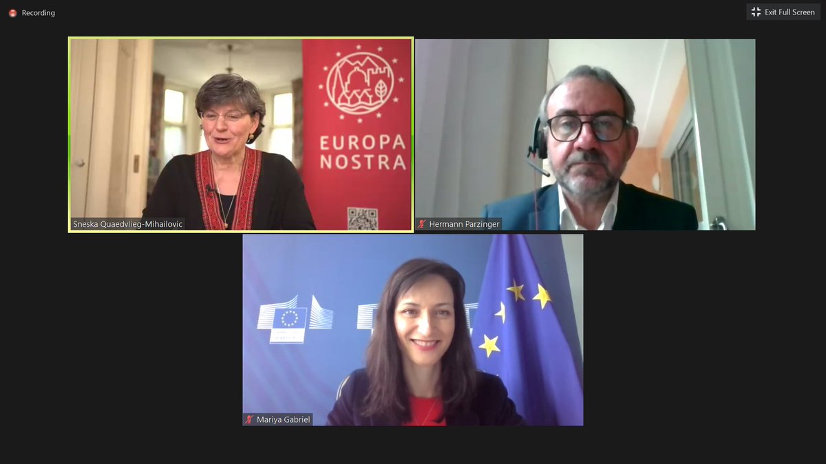 WE ARE 🔴LIVE - Welcome to the very first Live Announcement of the 2021 Winners of the #EuropeanHeritageAwards / #EuropaNostraAwards!
 
Stay tuned! In a couple of minutes, with @GabrielMariya and @hparzinger, we will reveal Europe's top achievements in the heritage field! 🏆🇪🇺