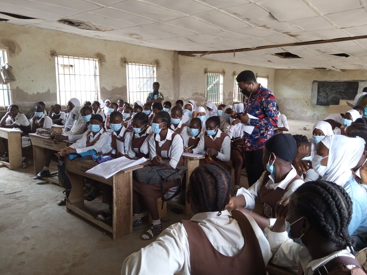 PDICHng's tweet photo. To commemorate #MHDay2021 we visited Government Secondary School Ado in Nasarawa state, #Nigeria to educate the students about Menstrual Hygiene Management by @Cater4dNeedy 
Thanks to @WaterWideNg and @POAImpacts 
With more support, we can do better!
#tuesdaymotivations https://t.co/CtfRHTgNhF